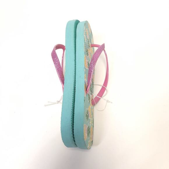 Preppy Flip Flops Size Large 9 / 10 Summer Sandals Foam Light Weight Pineapple​ - Picture 6 of 7